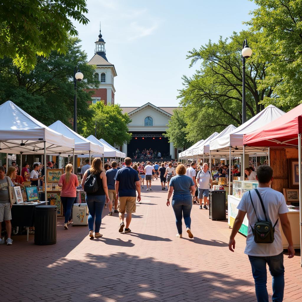 Vibrant scene at Arts at the Plaza Columbia County GA