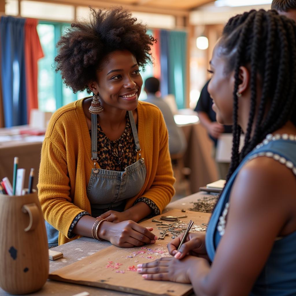 Artist Interaction at Asmundo Gisira Market