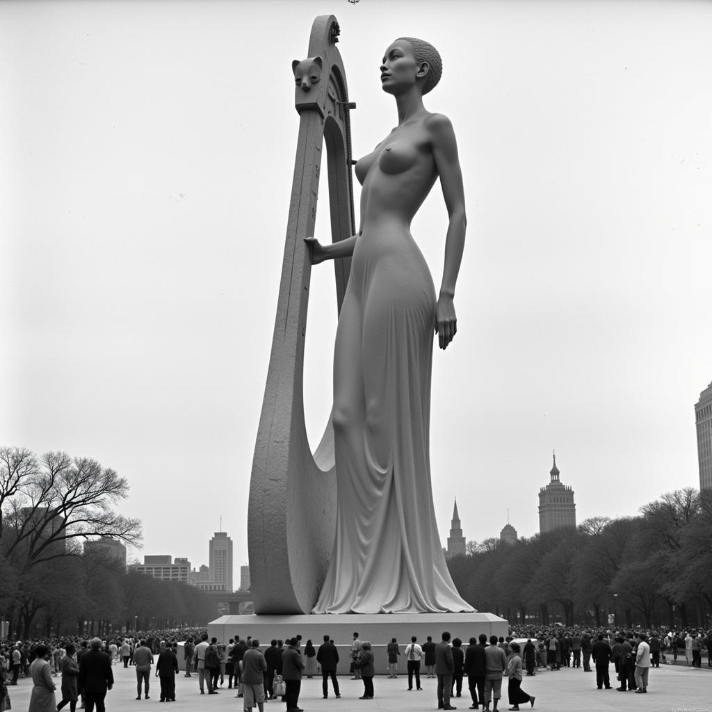 Augusta Savage's The Harp sculpture at the 1939 World's Fair