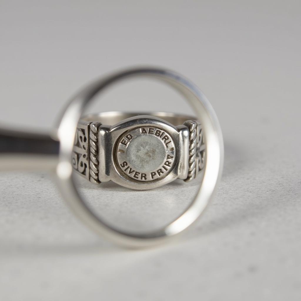 Authentic Silver Art Deco Ring Hallmarks