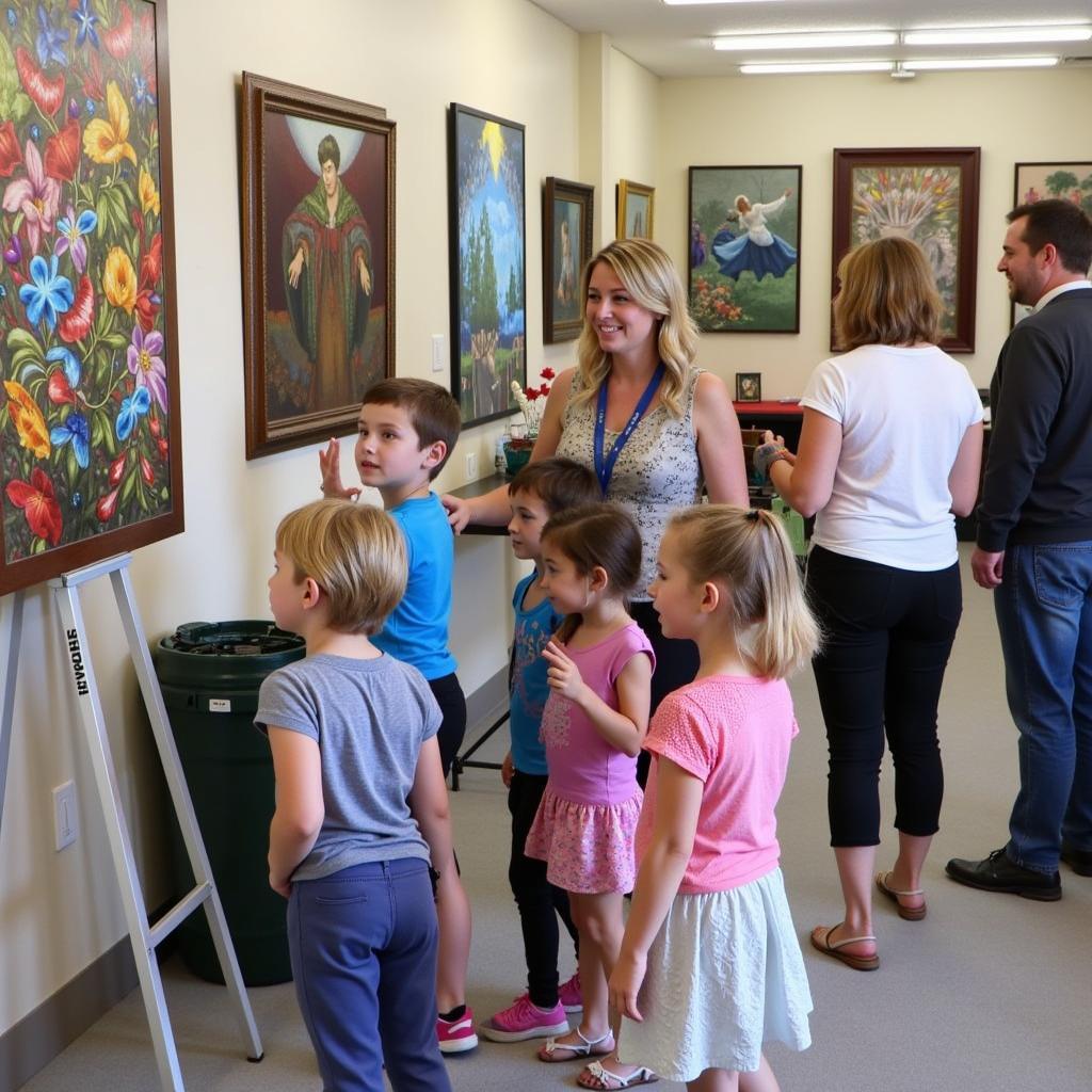 Visitors Enjoying the Bath County Art Show