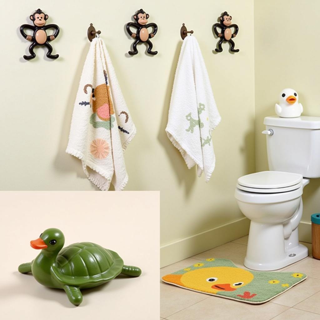 Bathroom with Animal Themed Accessories