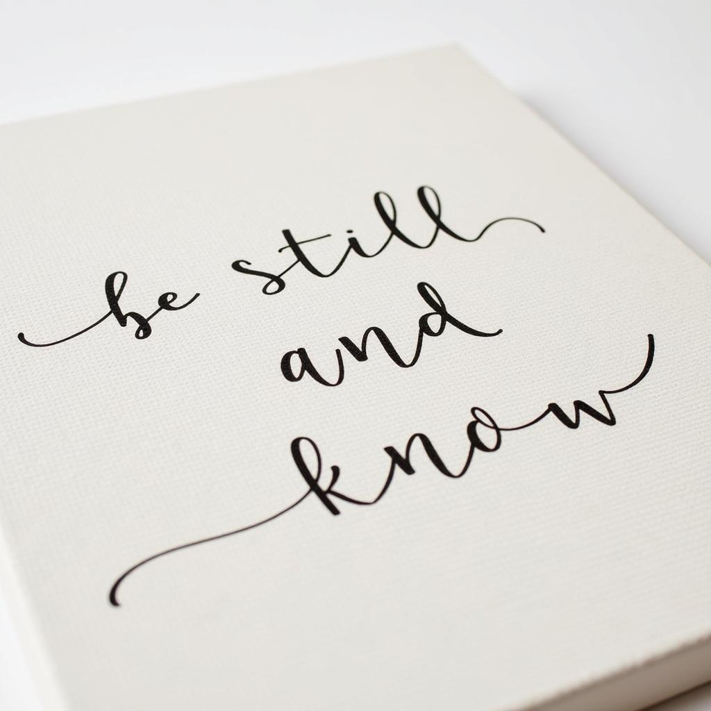 Be Still and Know Calligraphy Wall Art