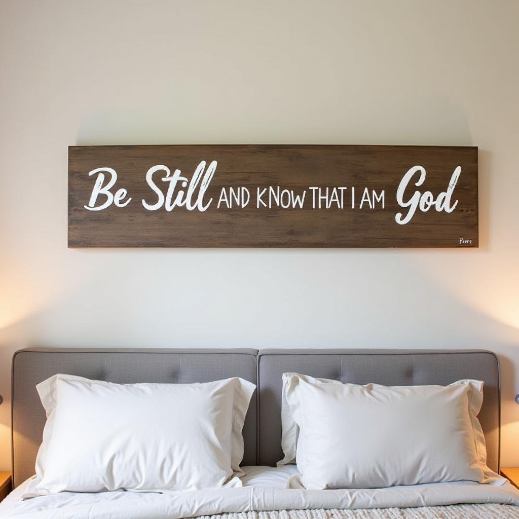 Be Still and Know Rustic Wood Sign