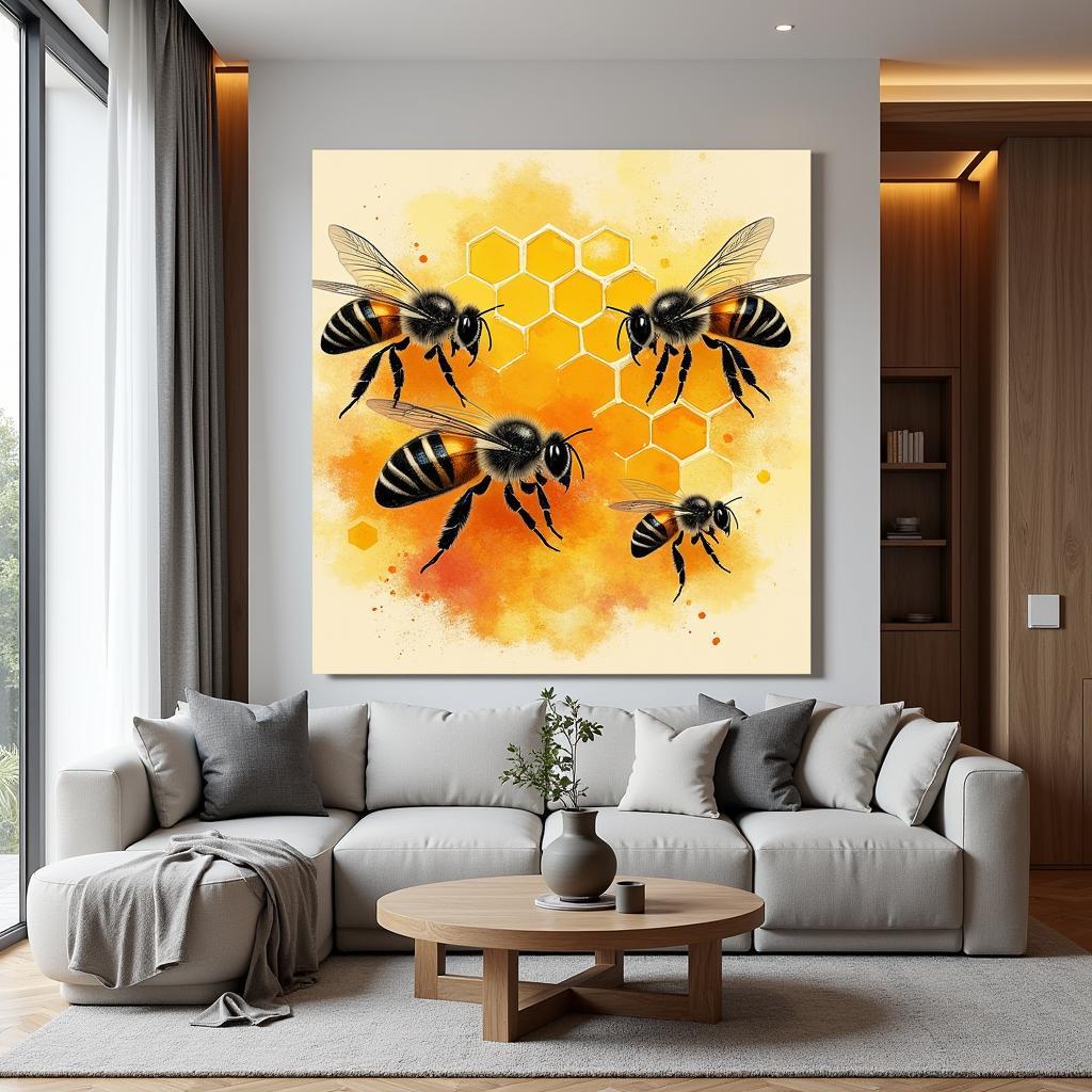 Bee Wall Art Canvas Print