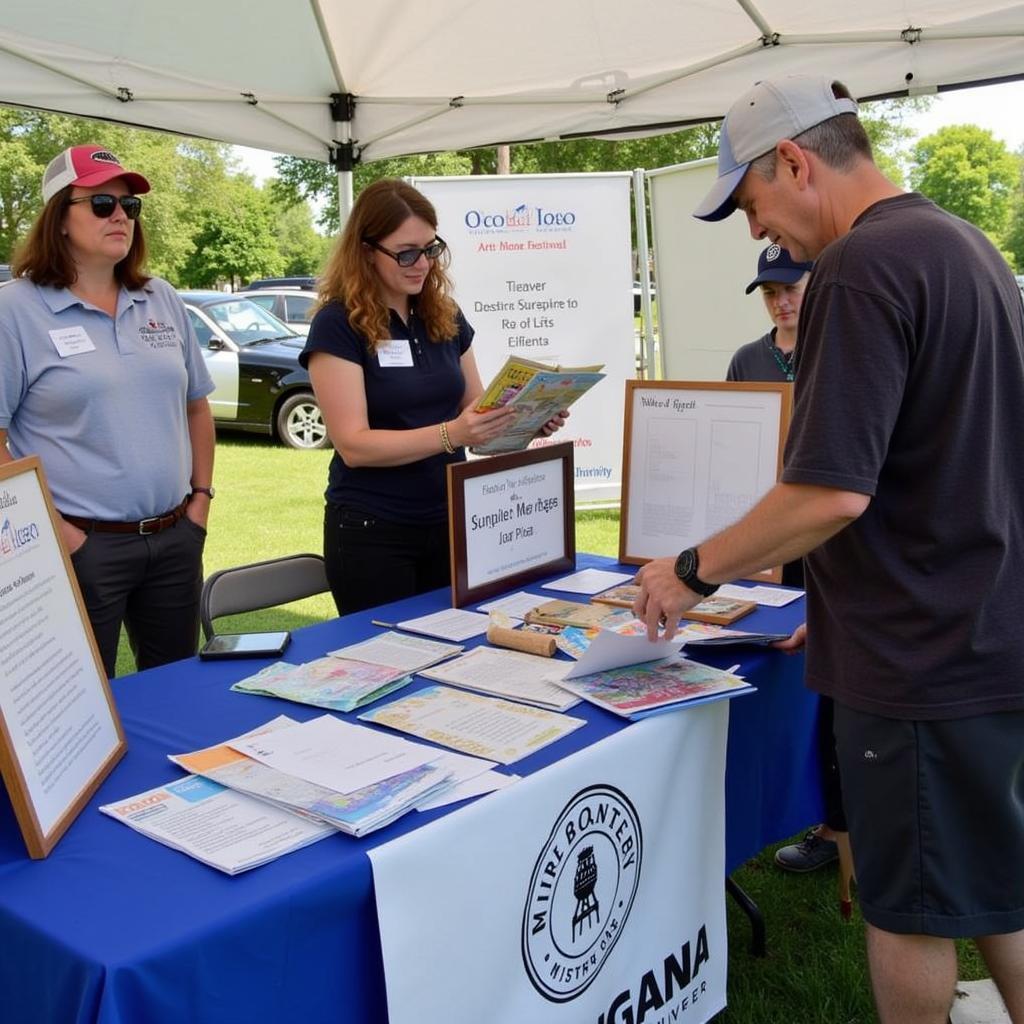 Belmont Art and Wine Festival Map and Information Booth