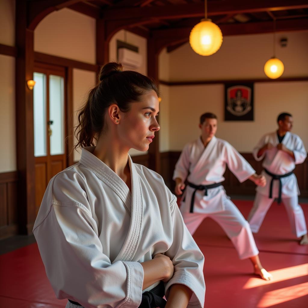 Birmingham Karate Dojo Training Scene