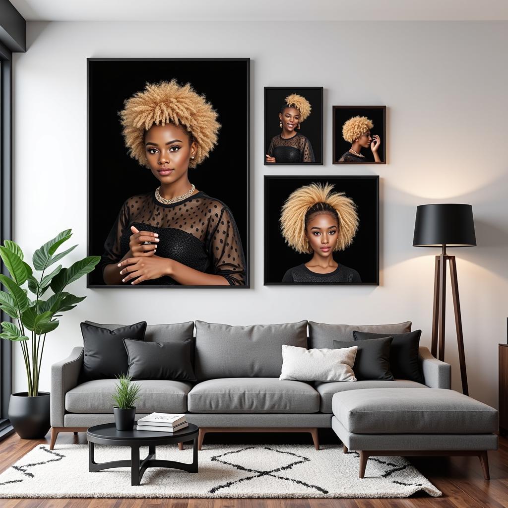 Black Urban Wall Art in a Modern Home Setting