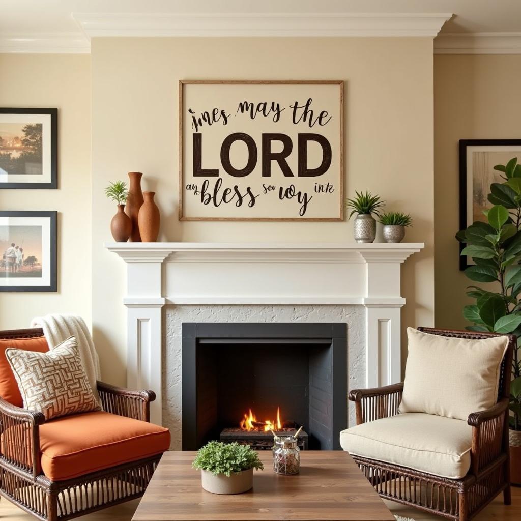 Blessed Word Art in Home Decor