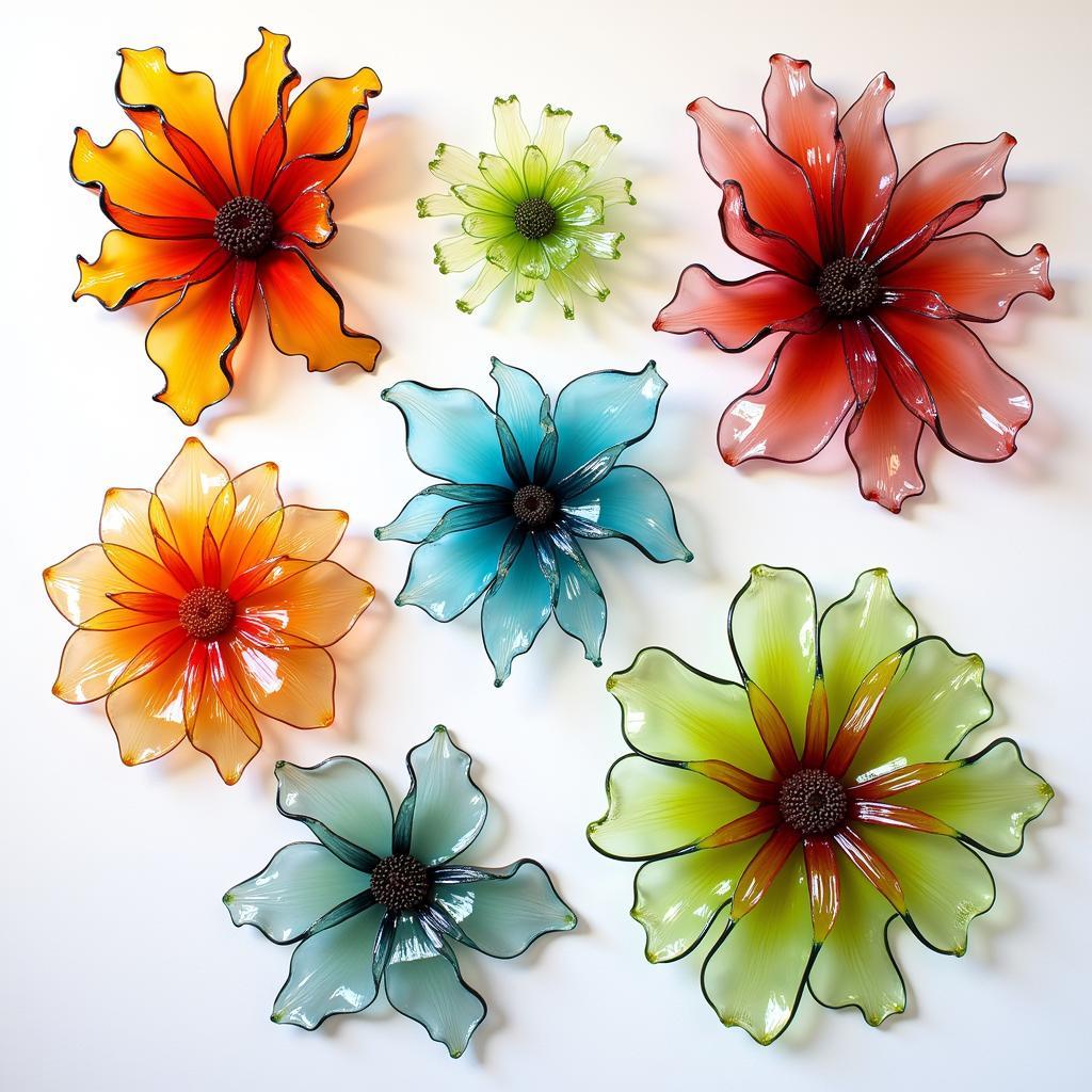 Abstract Blown Glass Wall Art Designs