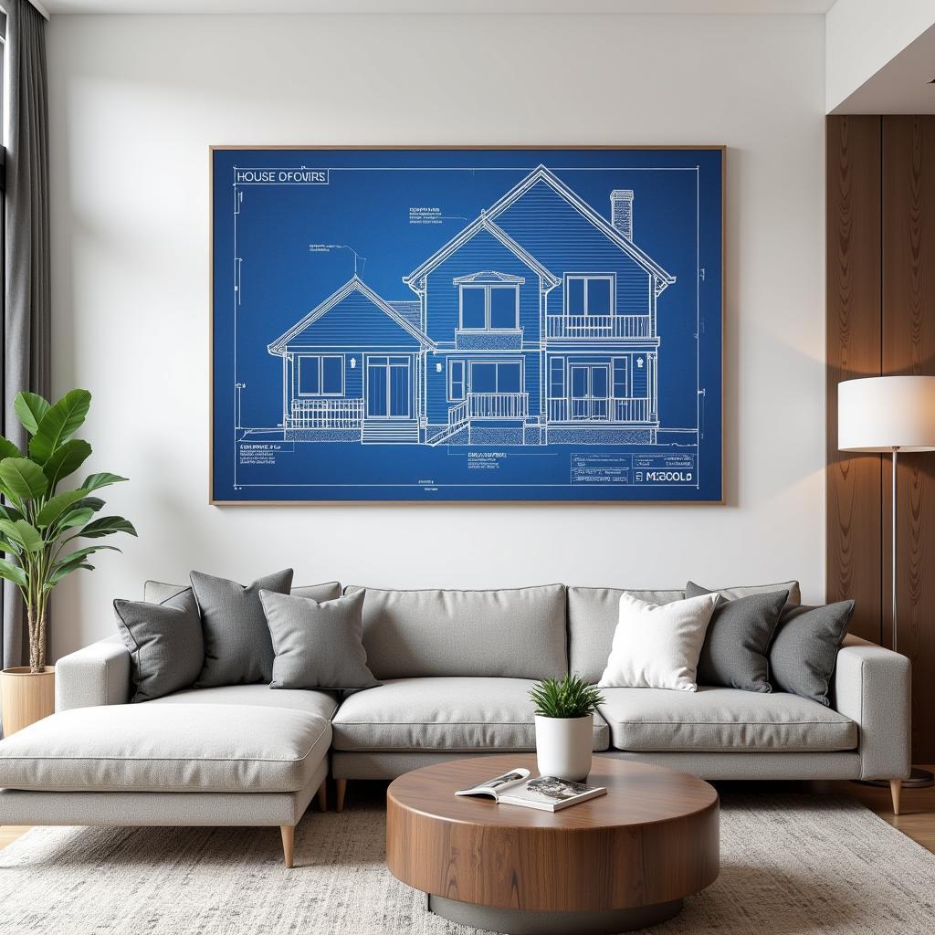 Blueprint Art in Interior Design