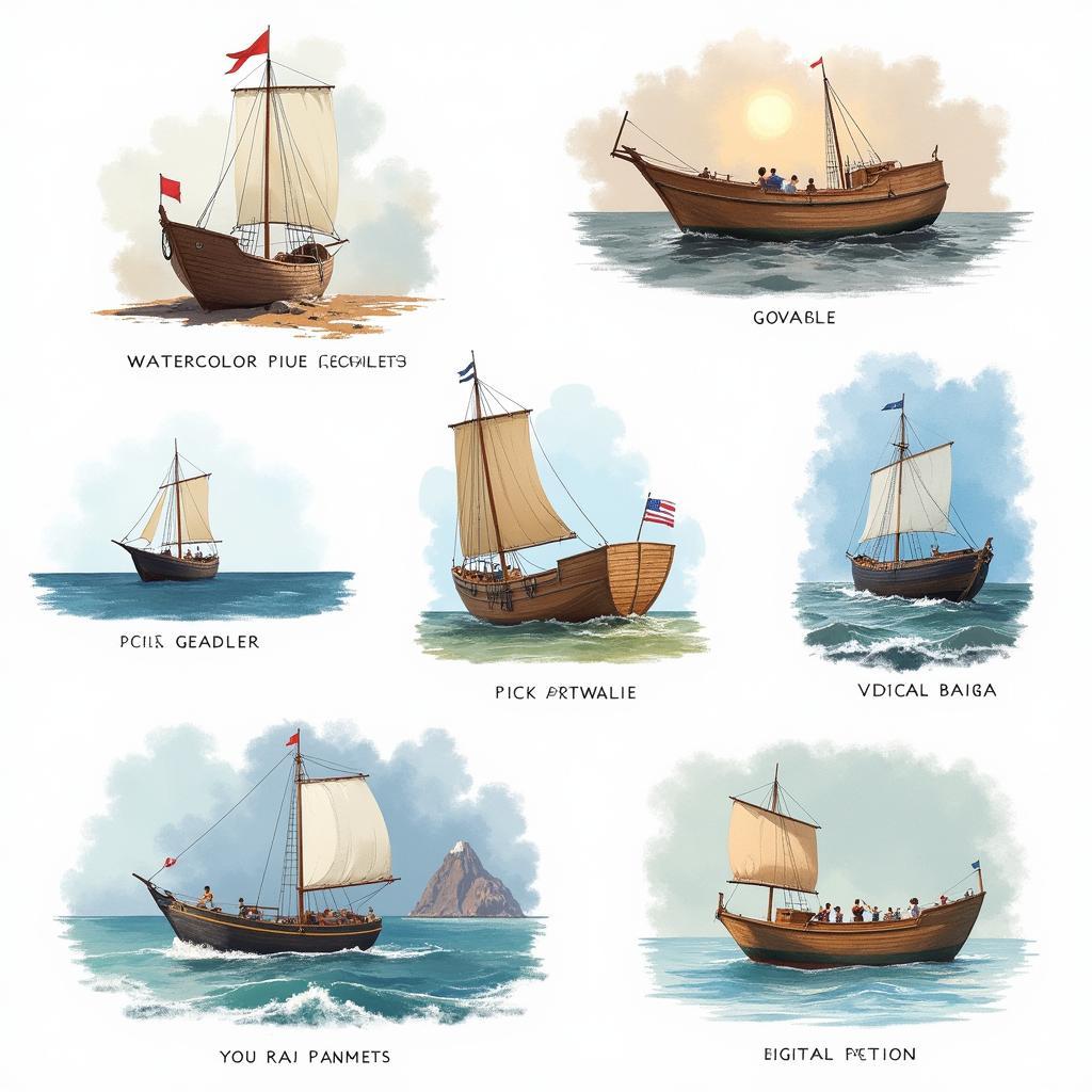 Boat Art in Different Mediums