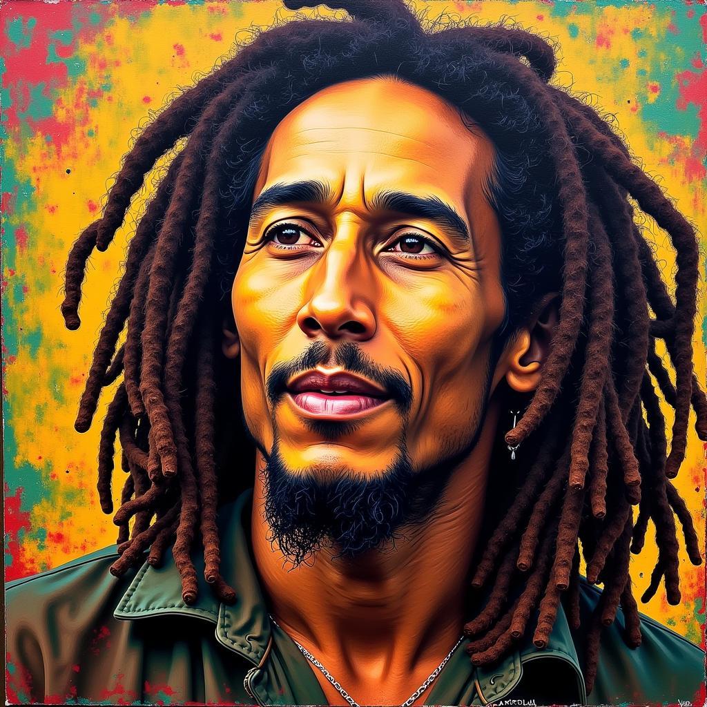 Bob Marley Portrait on Canvas