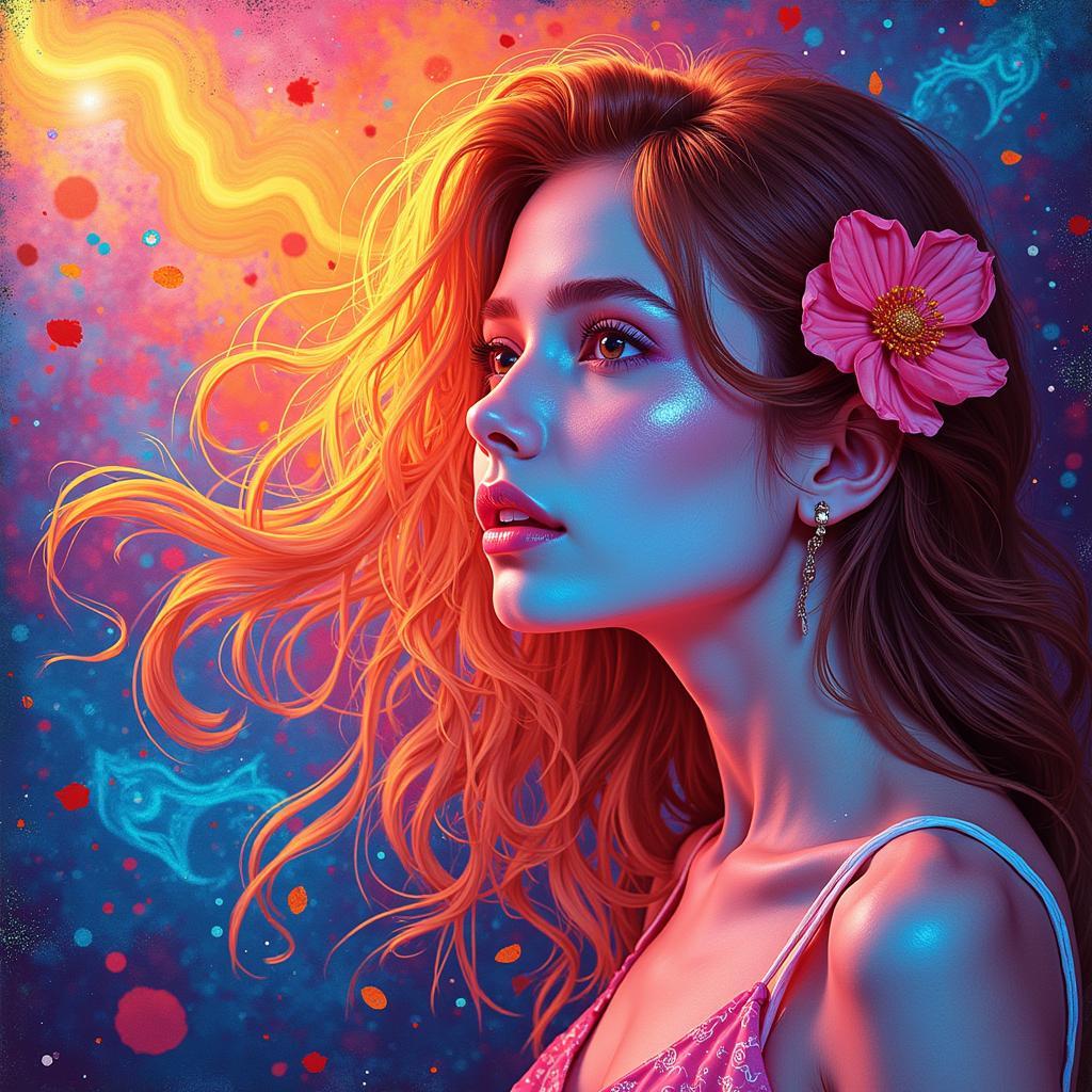 Digital art inspired by bohemian fragrances