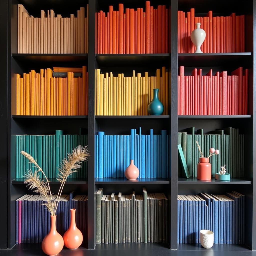 Bookcase Art: Color Coordination Example