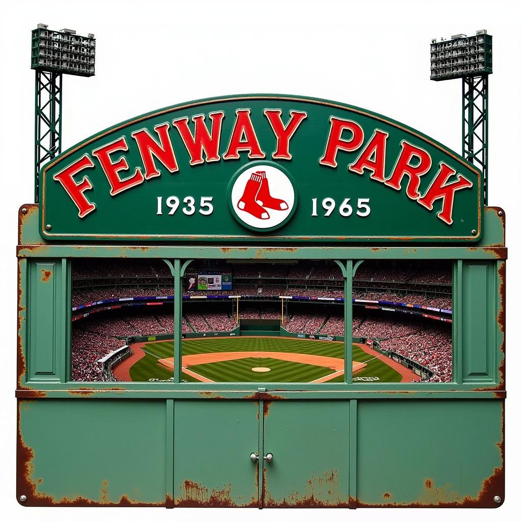 Boston Red Sox Green Monster Metal Sign