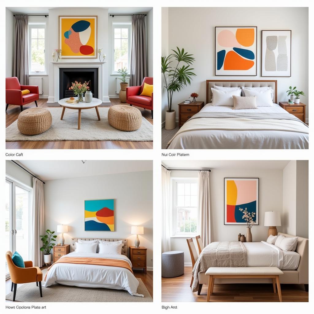 Integrating Bright Color Abstract Art into Home Decor