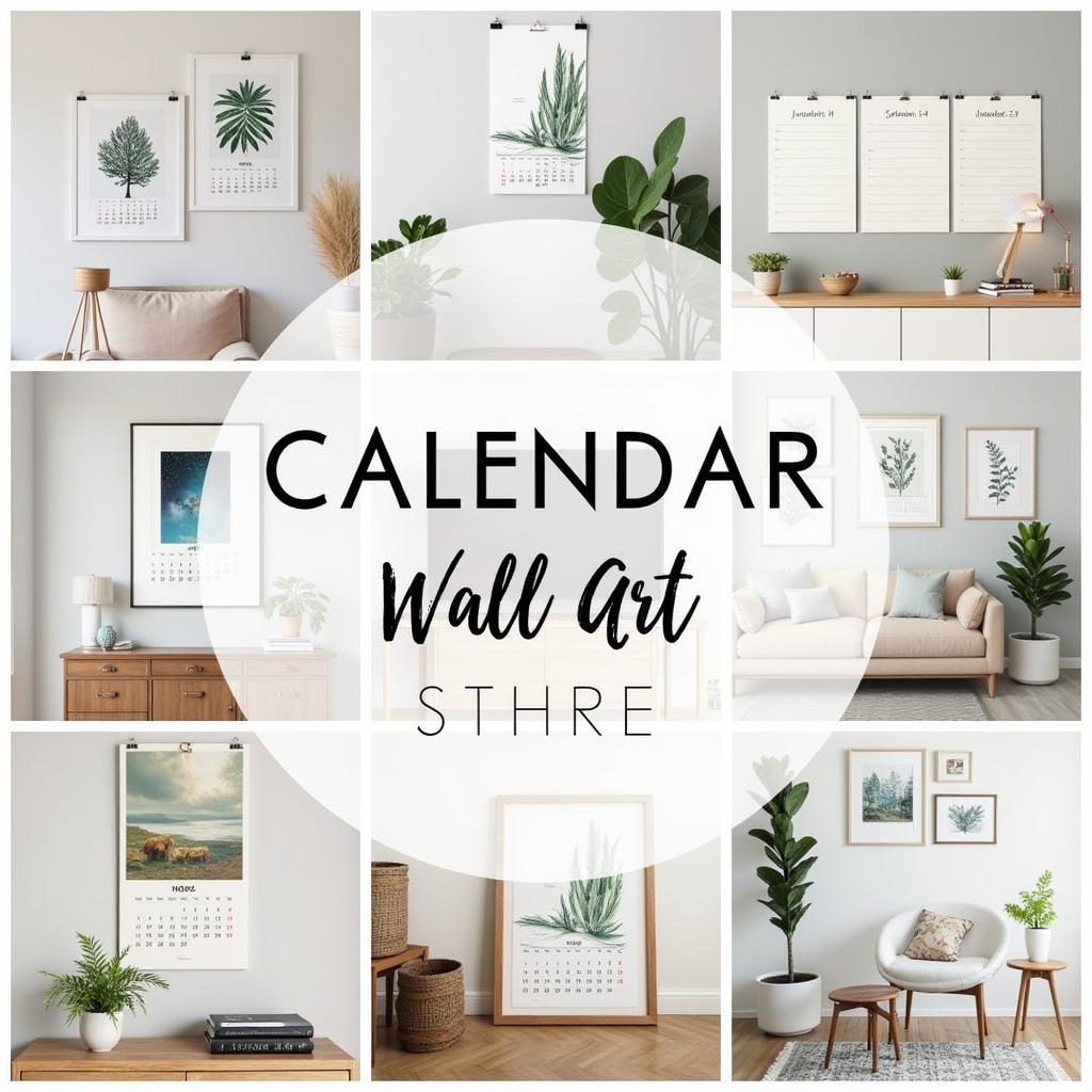 Variety of Calendar Wall Art Styles