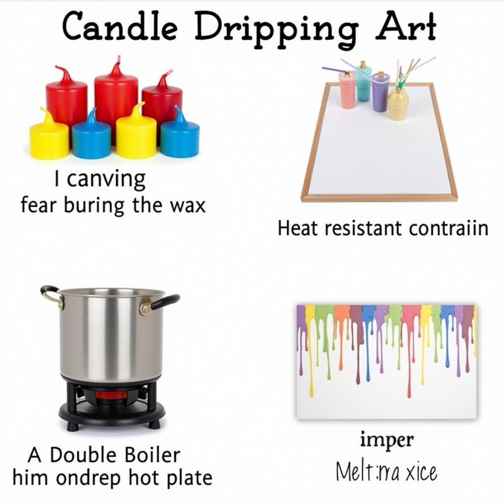 Candle Dripping Art Materials