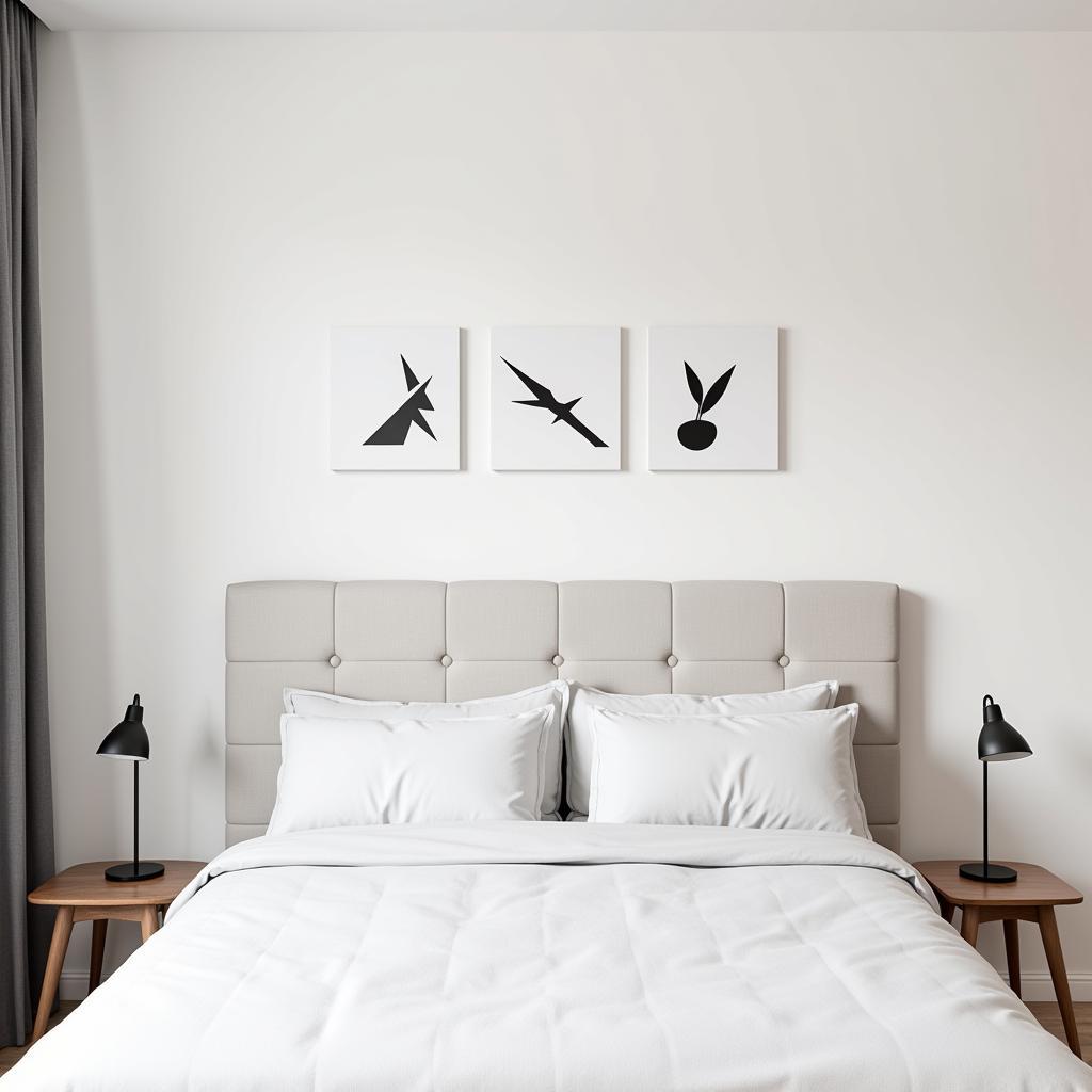 Canvas Horizontal Wall Art in a Bedroom