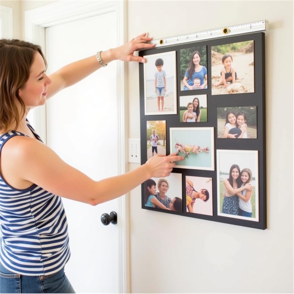 Hanging a canvas wall art collage