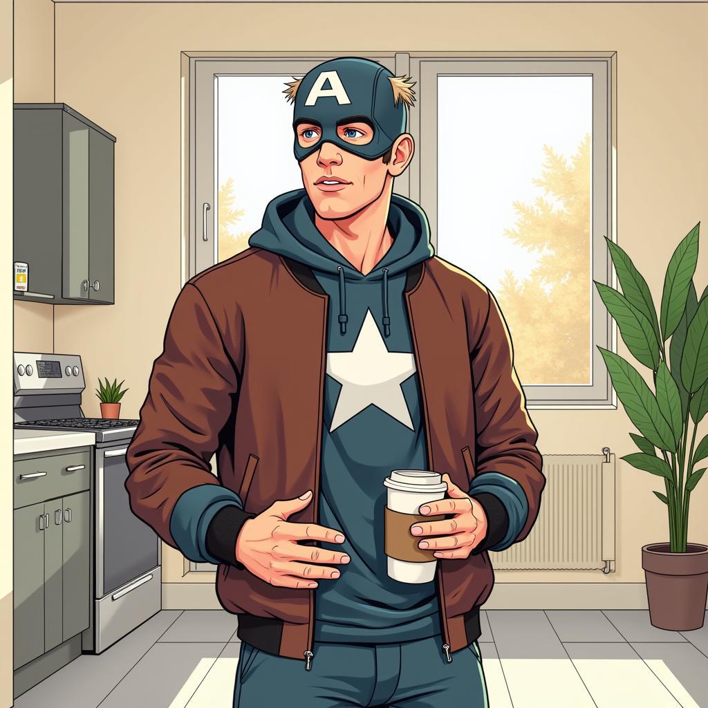 Captain America in a Modern AU on Tumblr