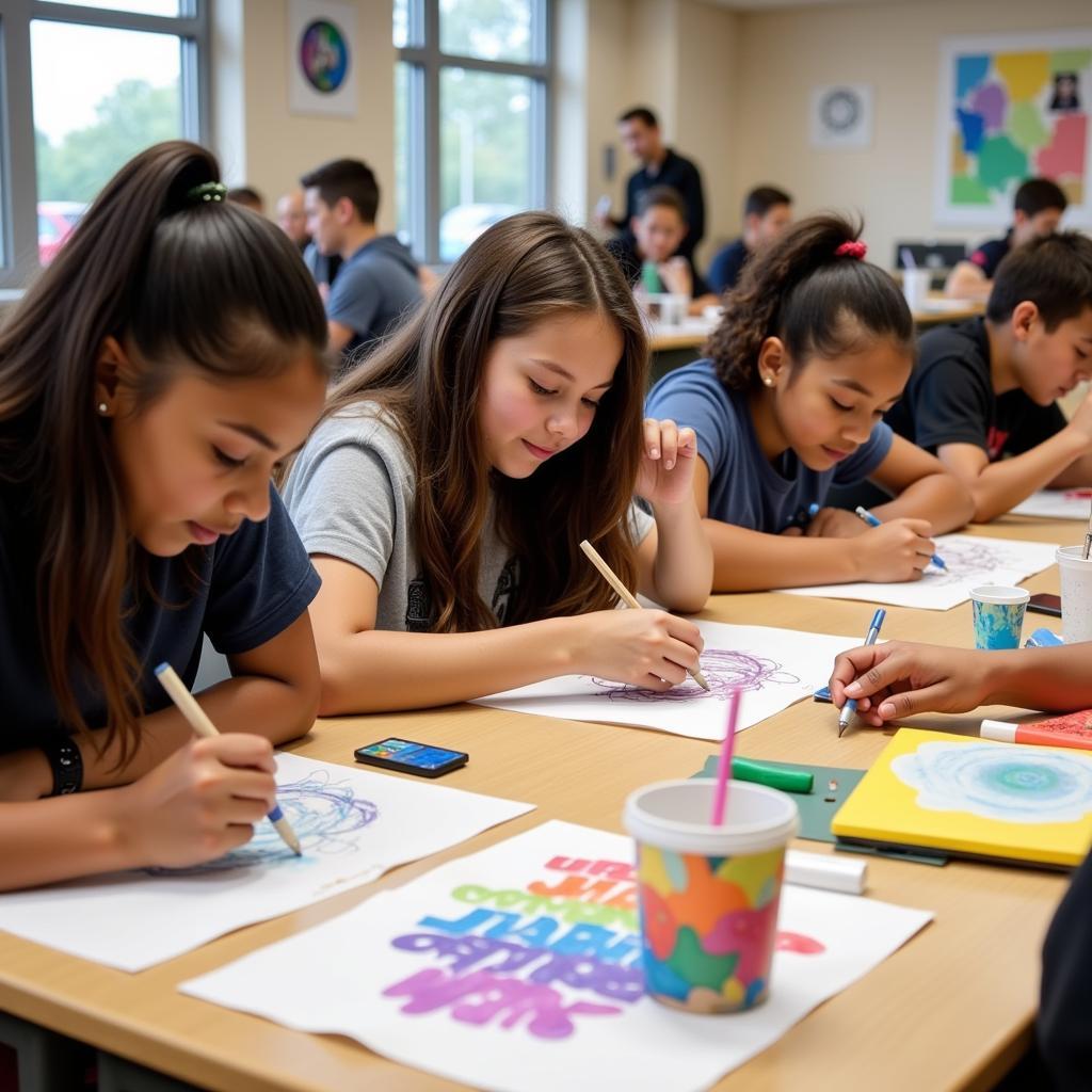 Cary Art Students Working