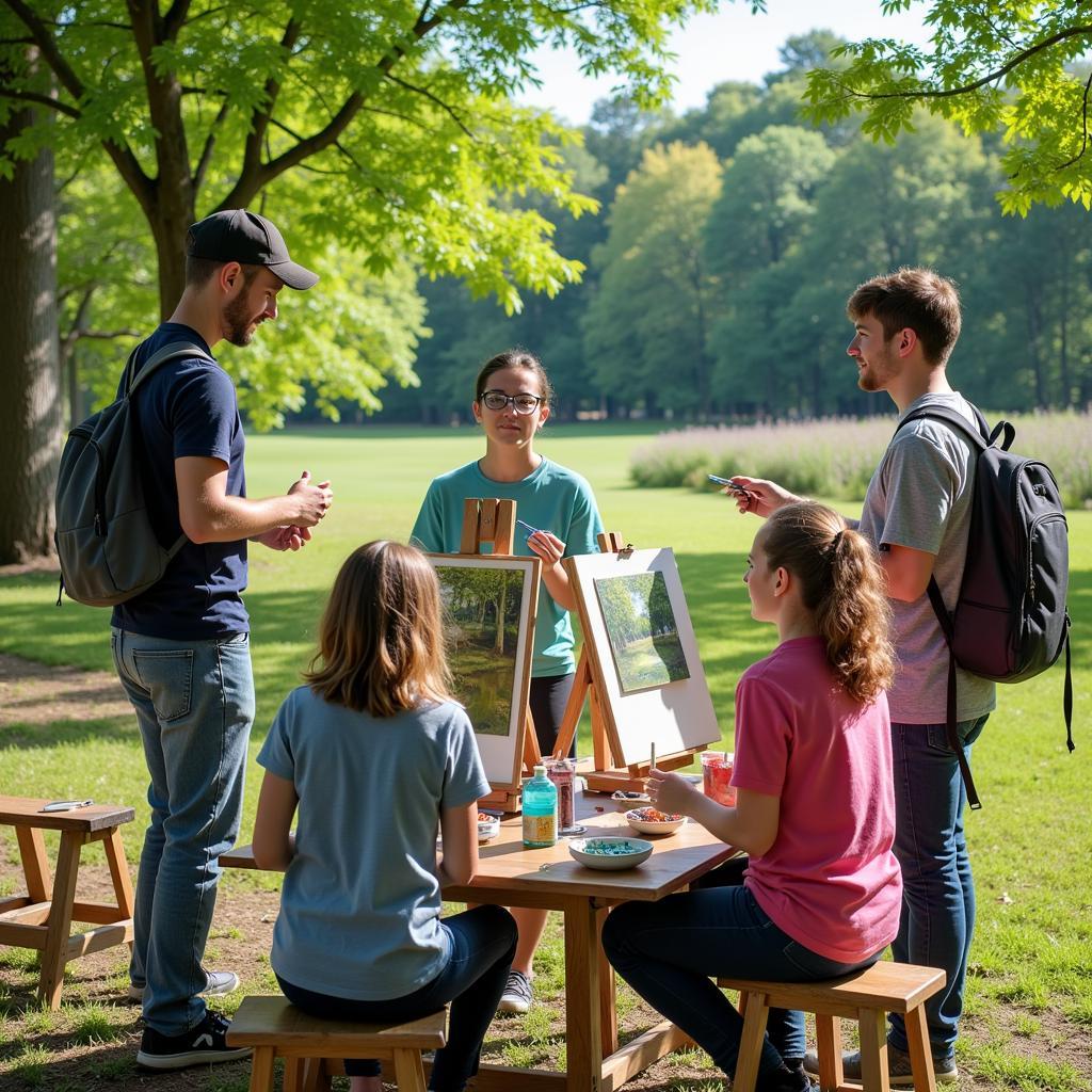 Cedar Park Art Academy Outdoor Painting Class