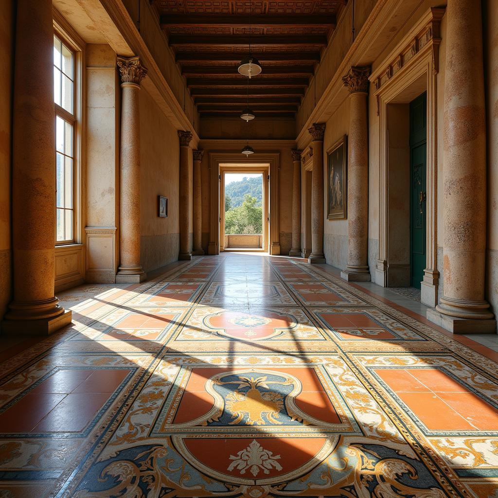 Ancient Roman Villa Decorated with Elaborate Ceramic Mosaics