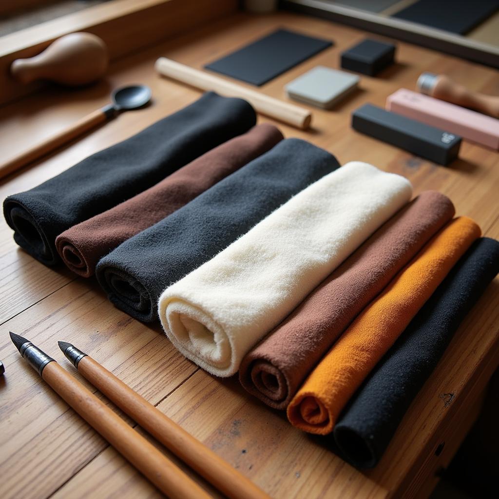 Chamois cloth as essential artist tools