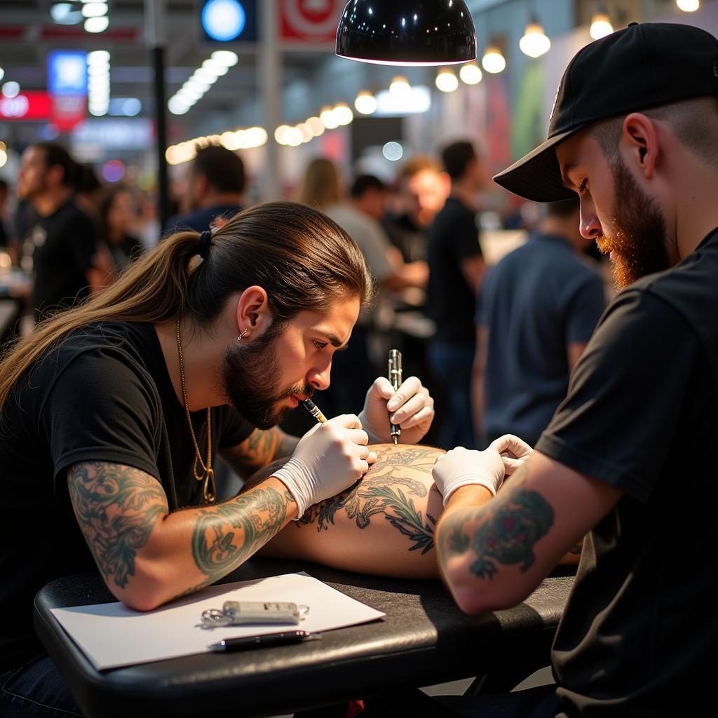 Charlotte Tattoo Arts Festival: Artists showcasing their skills and creating stunning tattoos