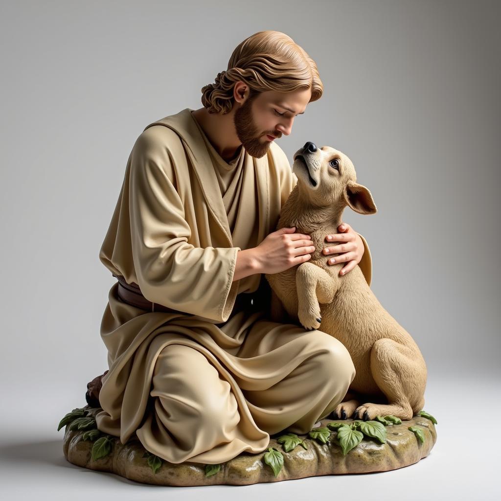 Christian Art Sculpture: The Good Shepherd