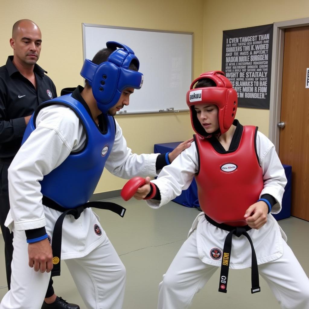 Sparring Session in a Christian Martial Arts Class