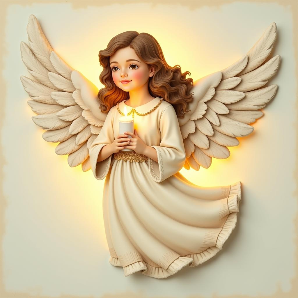 Traditional Style Christmas Angel Wall Art