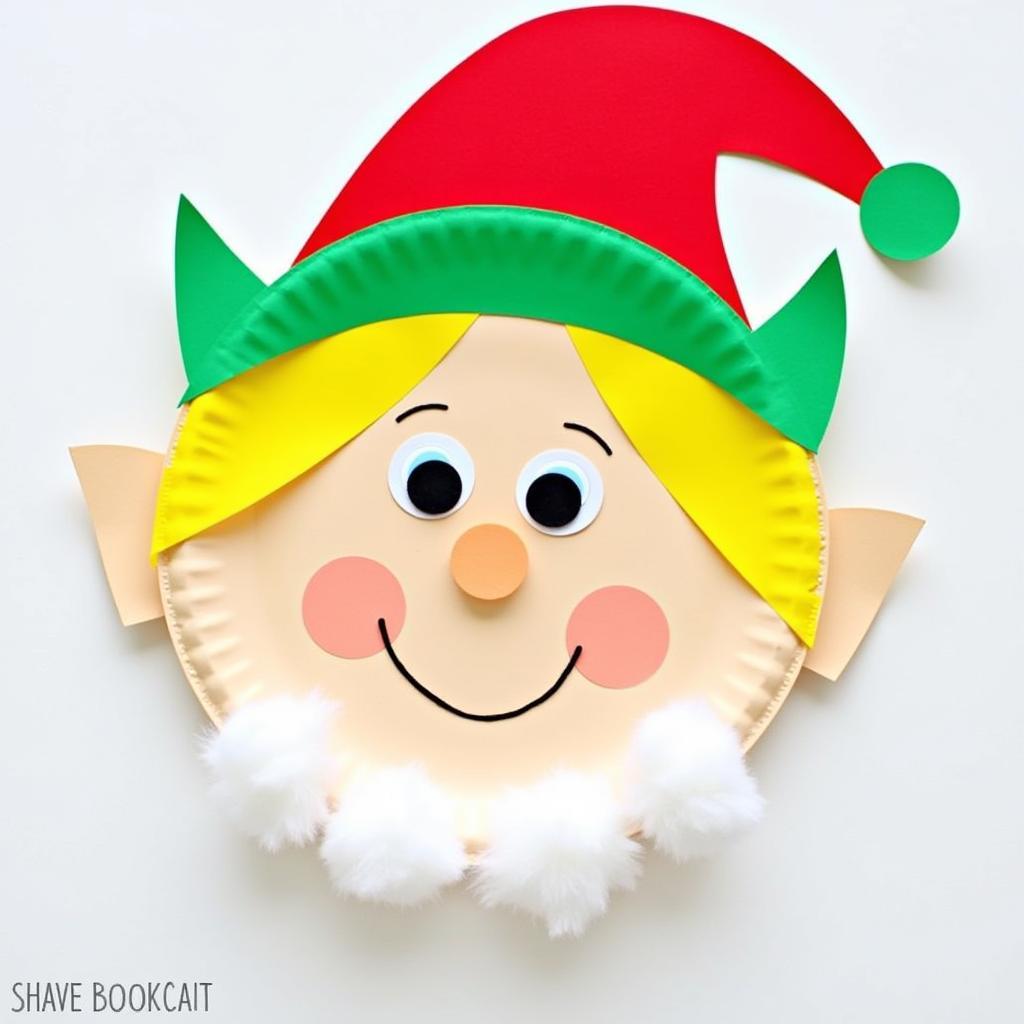 Christmas Elf Paper Plate Craft for Kids