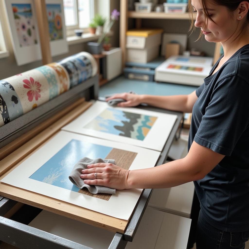 Cleaning and maintaining art print racks