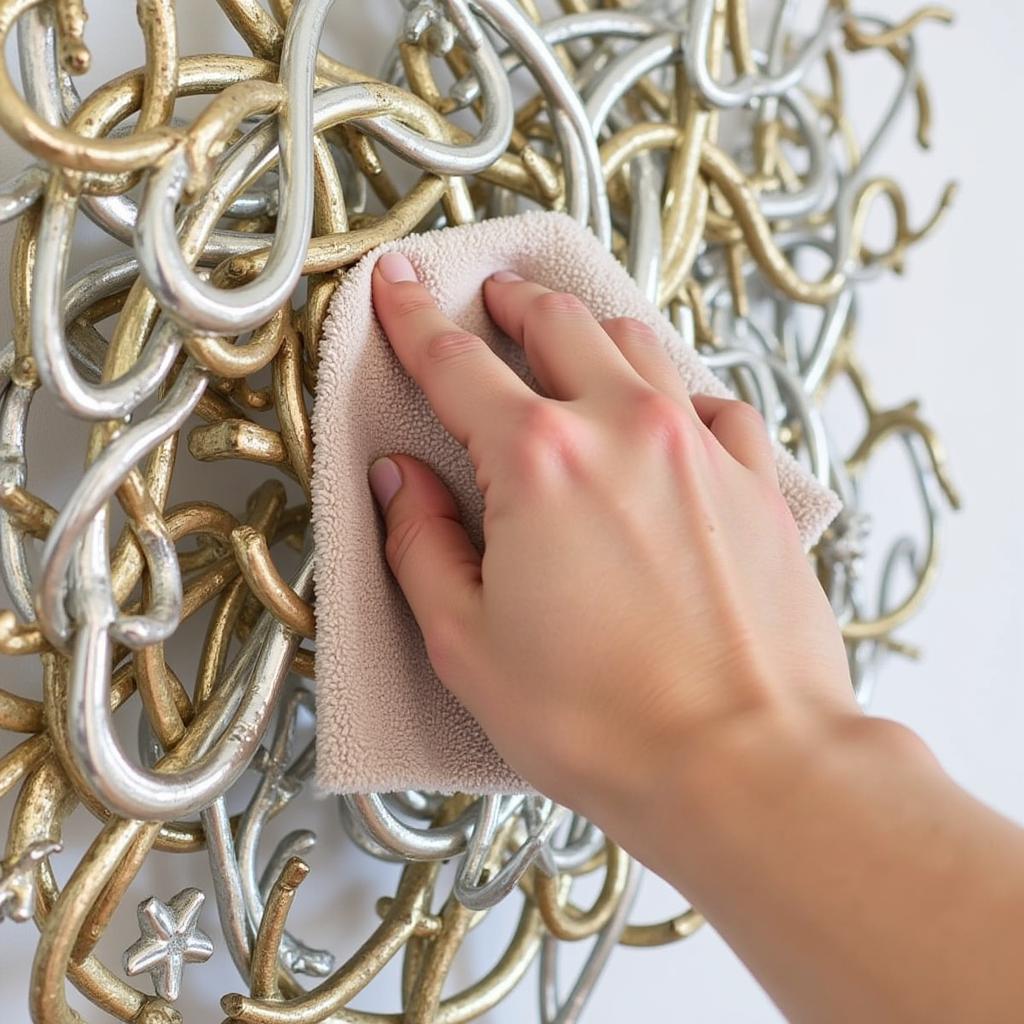 Cleaning a C Jere Metal Wall Sculpture