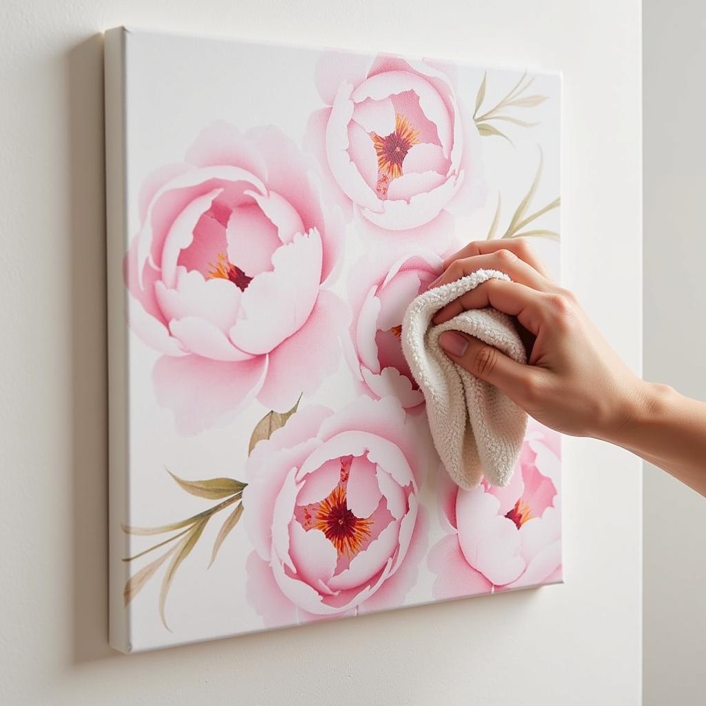 Cleaning Floral Canvas Wall Art