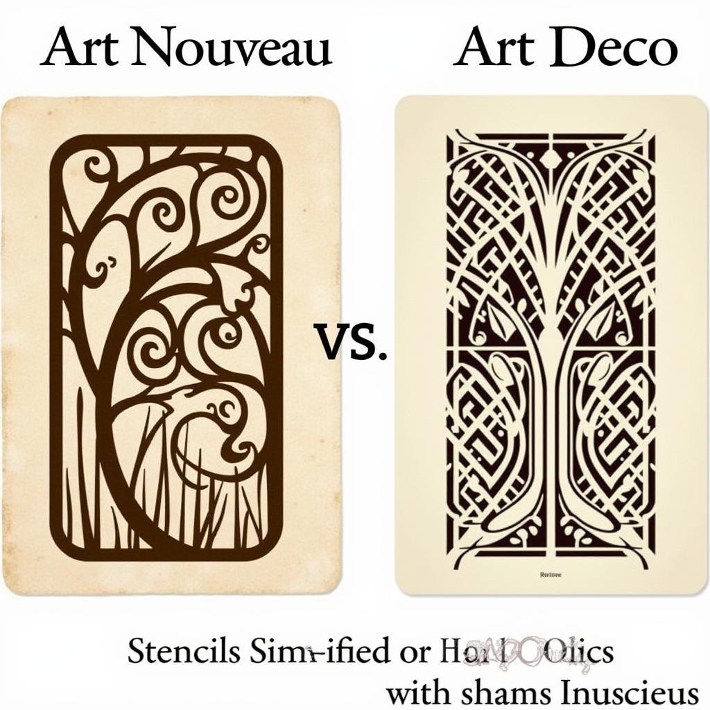 Comparing Art Nouveau and Art Deco Stencils