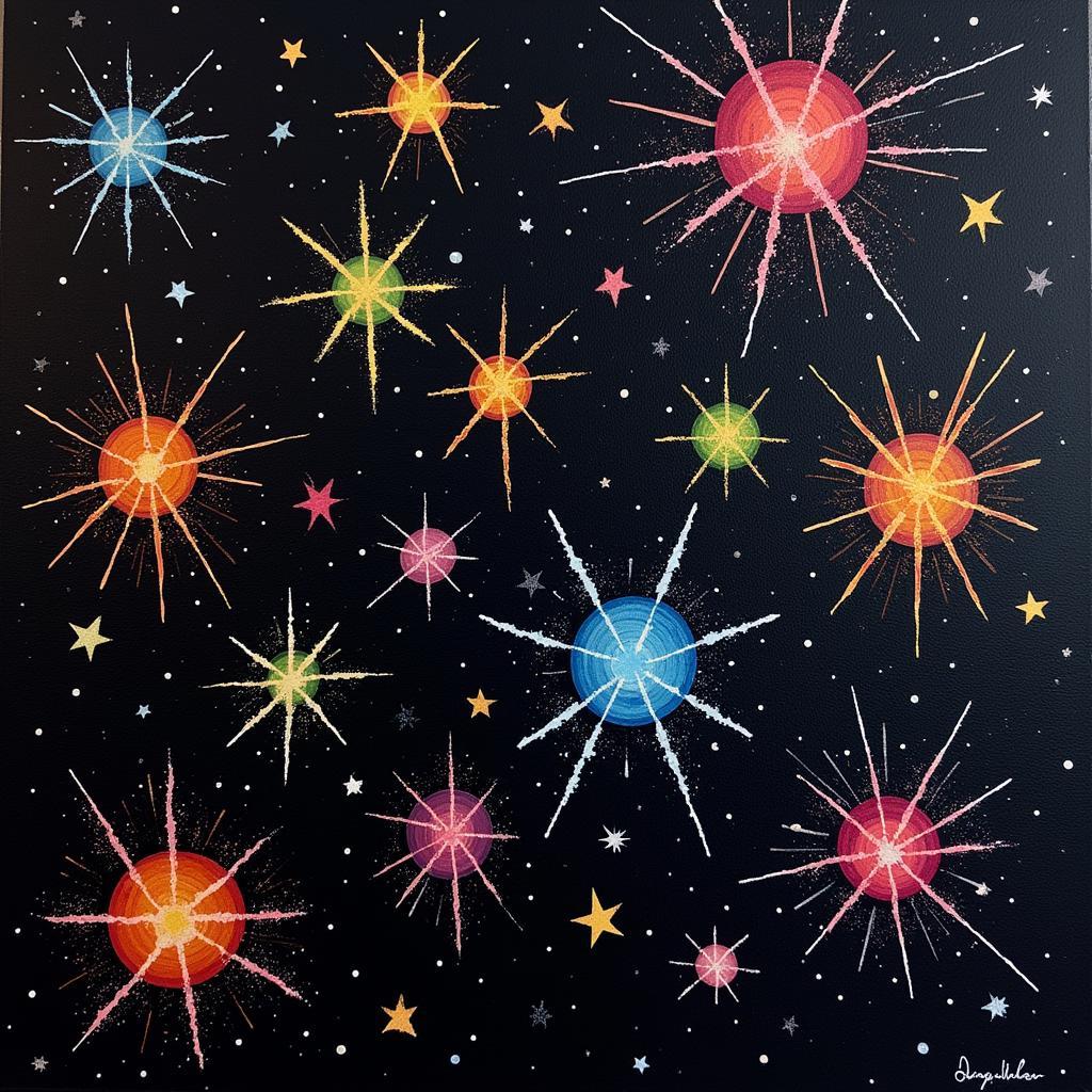 Constellation Painting on Canvas