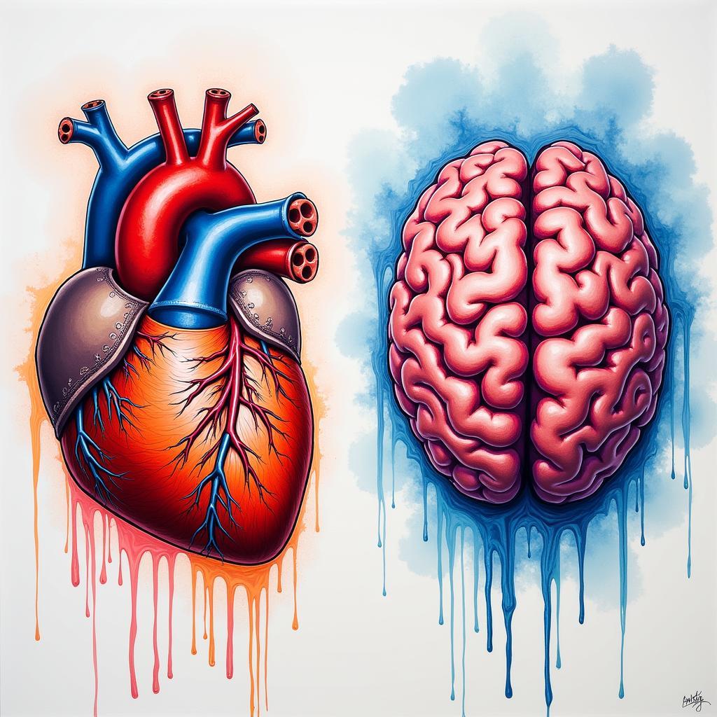 Contemporary Anatomical Art of the Human Heart and Brain