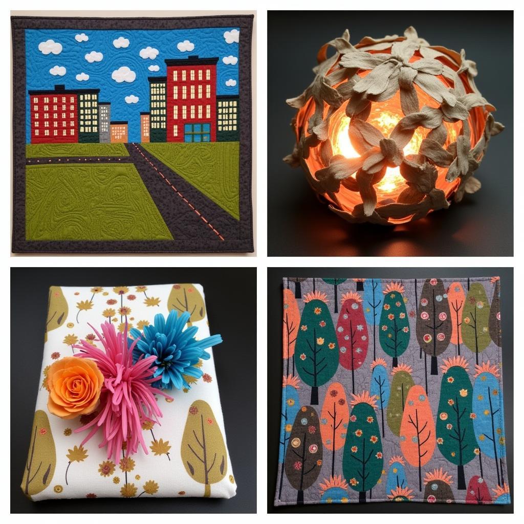 Contemporary Fabric Folk Art Creations