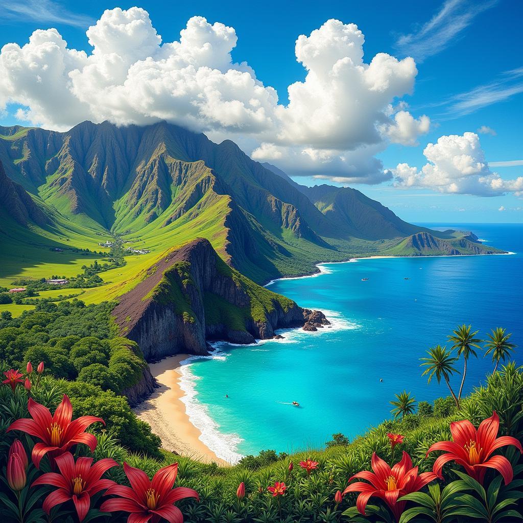 Contemporary Hawaiian Islands Landscape Painting