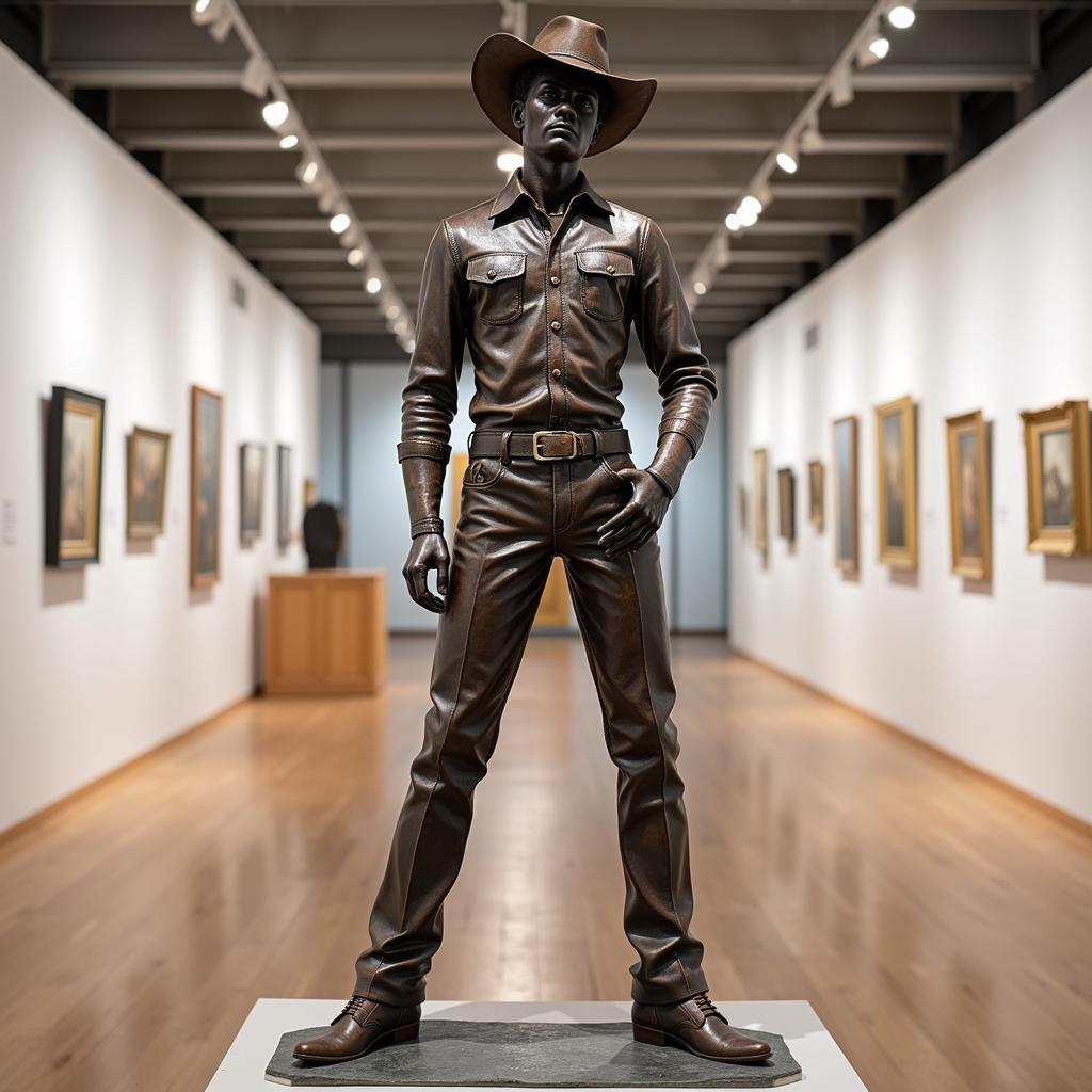 Contemporary Western Art Cowboy Sculpture in metal