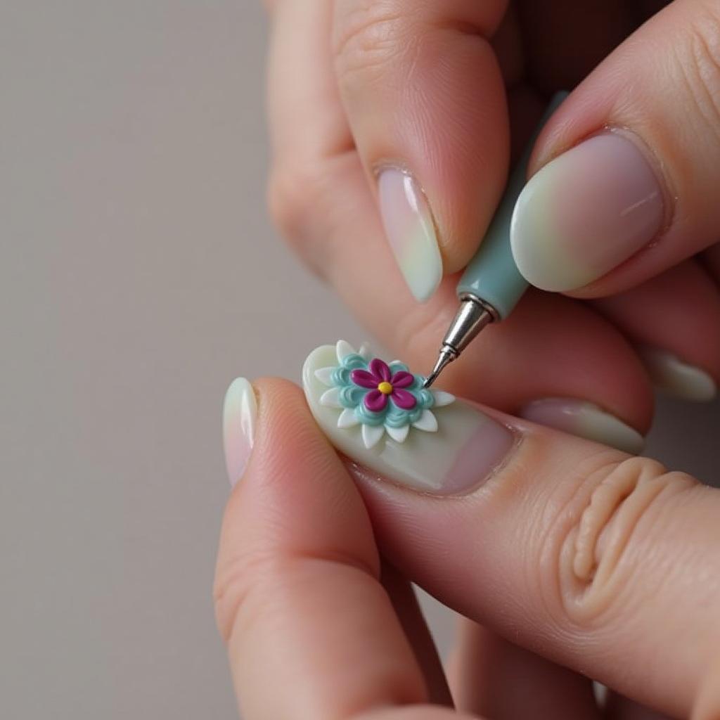 Creating 3D Flower Nail Art