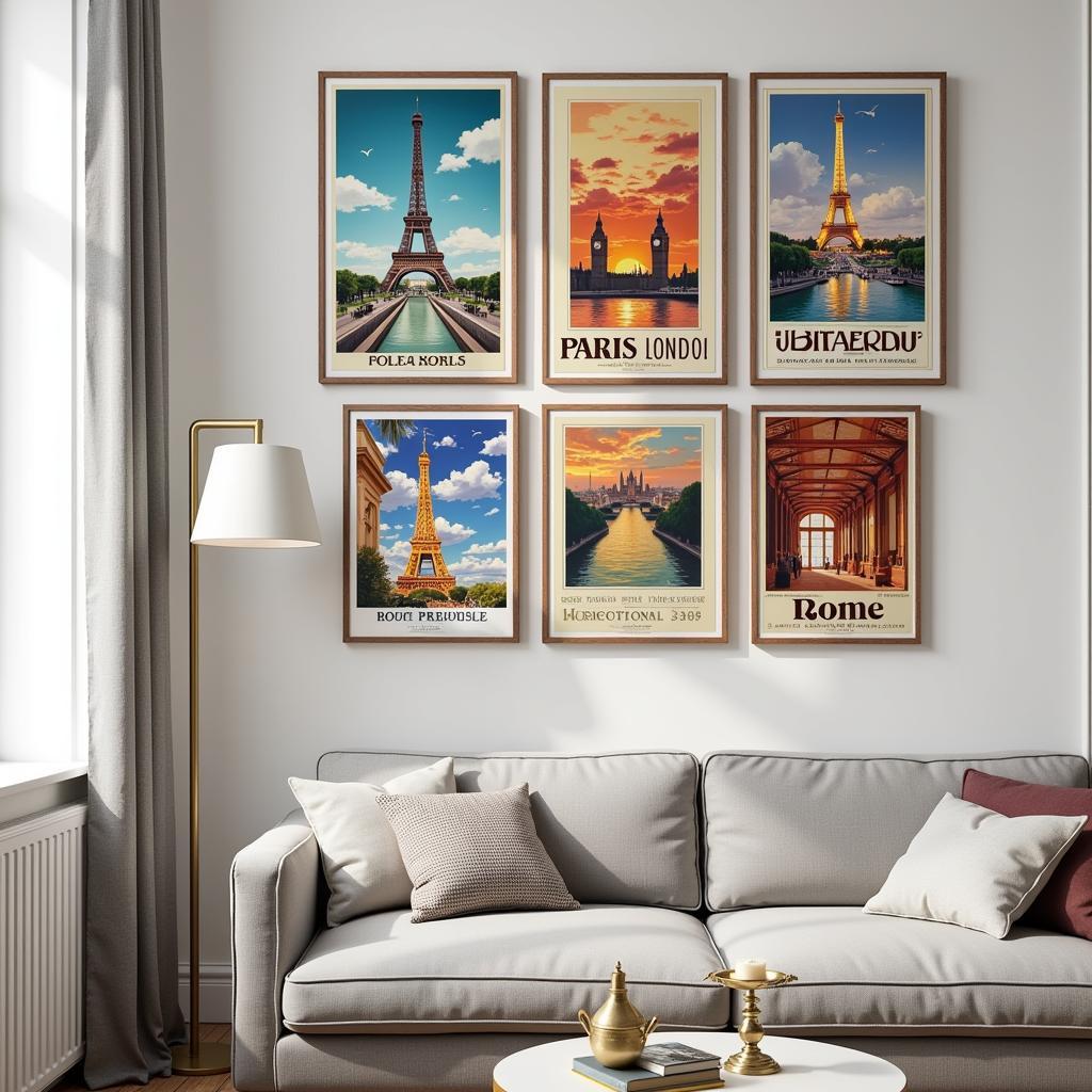 Crystal Productions Vintage Travel Posters for Home Decor