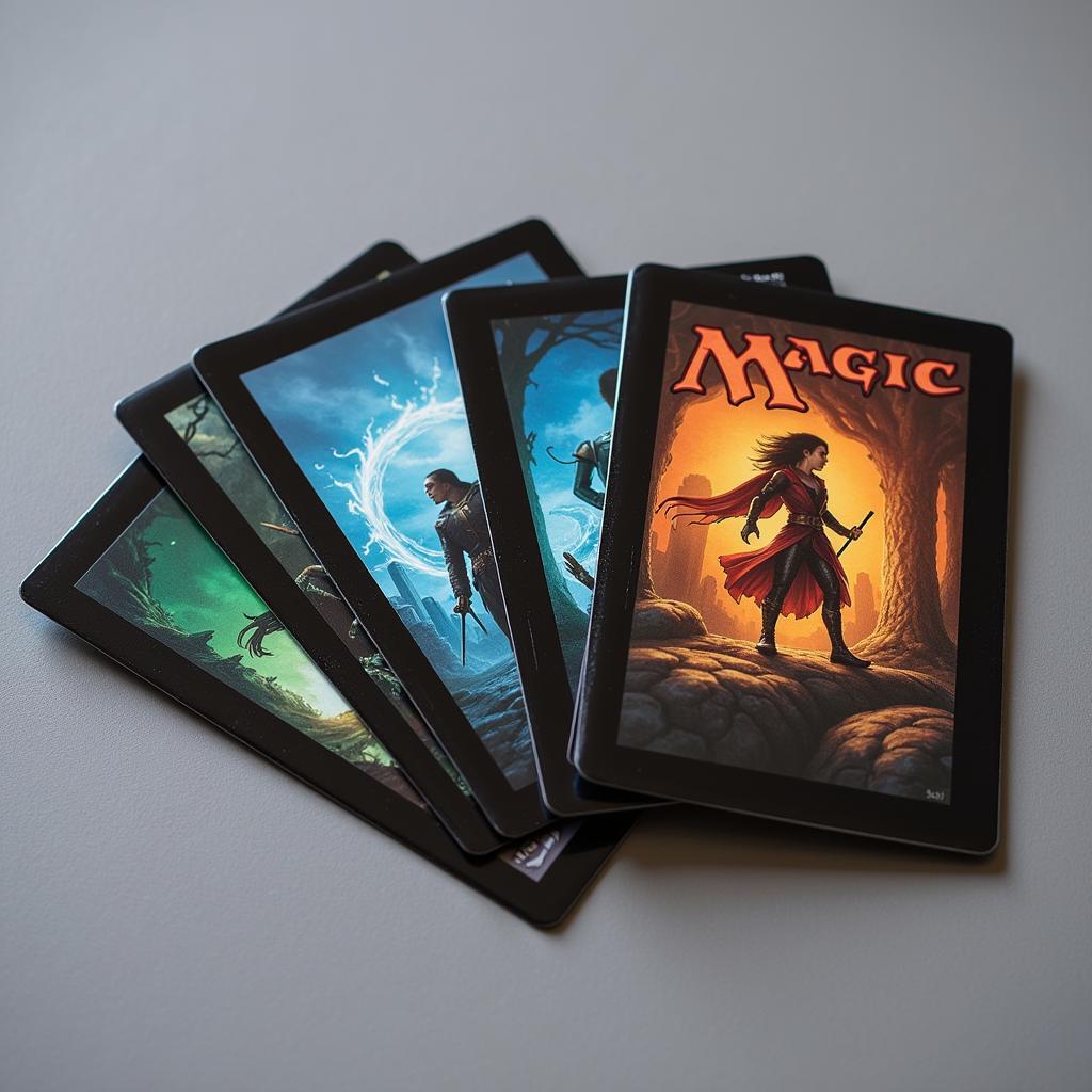 Custom card sleeves art featuring characters from Magic: The Gathering