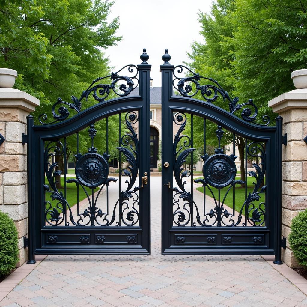 Custom Metal Art Gates for Driveway Entrance