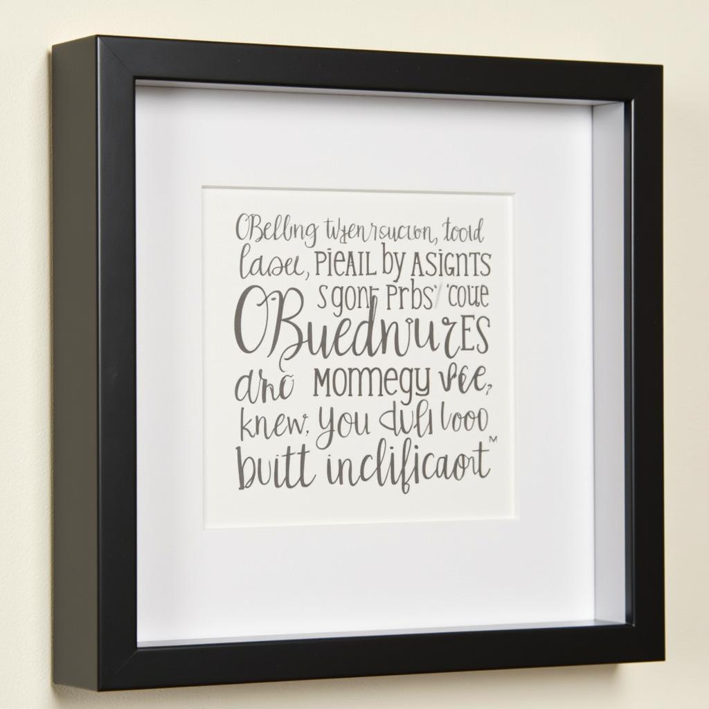 Custom Word Art Framed: Inspirational Quotes