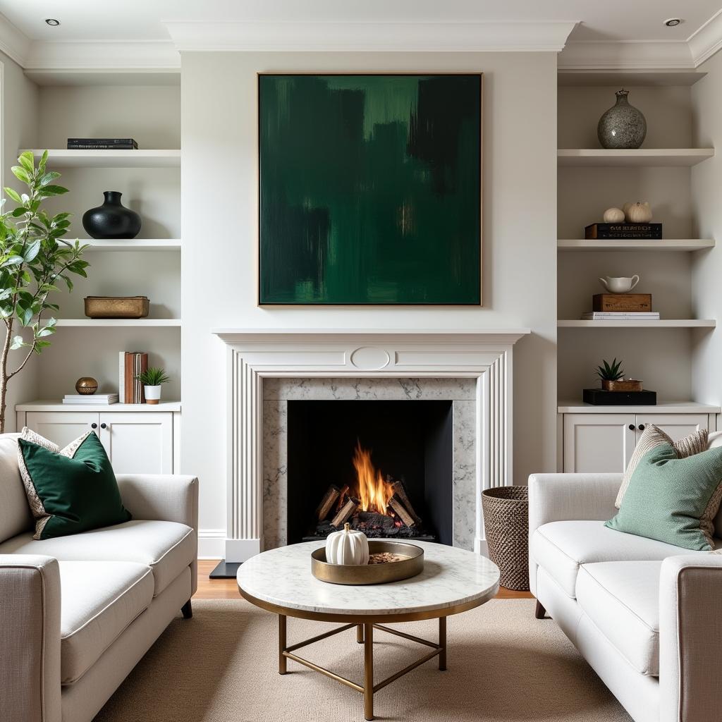 Dark Green Art in Interior Design